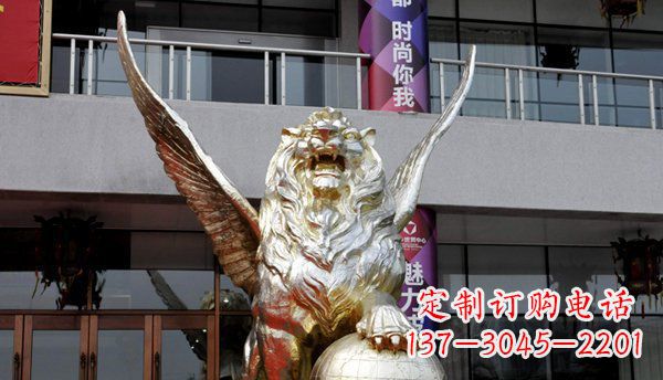 聊城铜雕狮子西洋狮子的精美雕塑