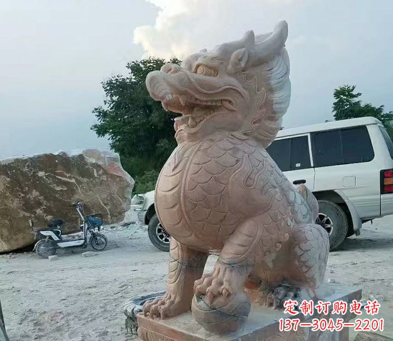 聊城麒麟雕塑象征传统文化的精灵