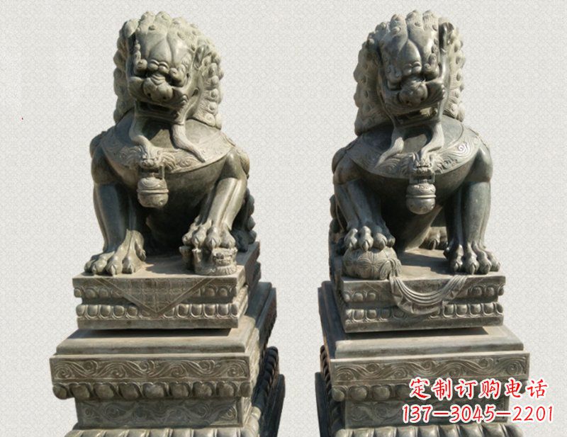 聊城狮子雕塑象征王者风范