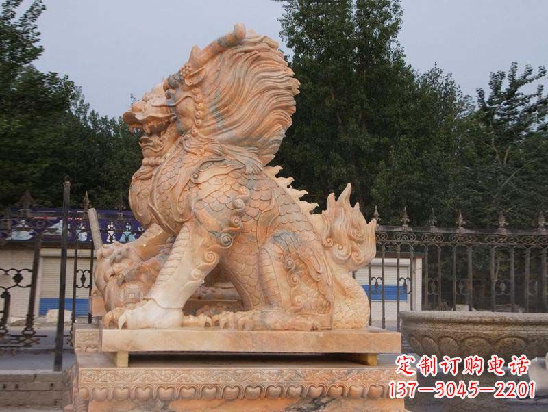 聊城麒麟门口镇宅石雕
