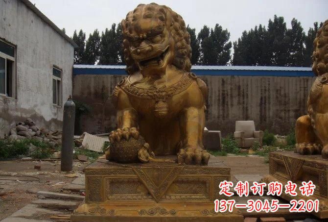 聊城静谧的狮子雕塑精美的工艺与精神传承