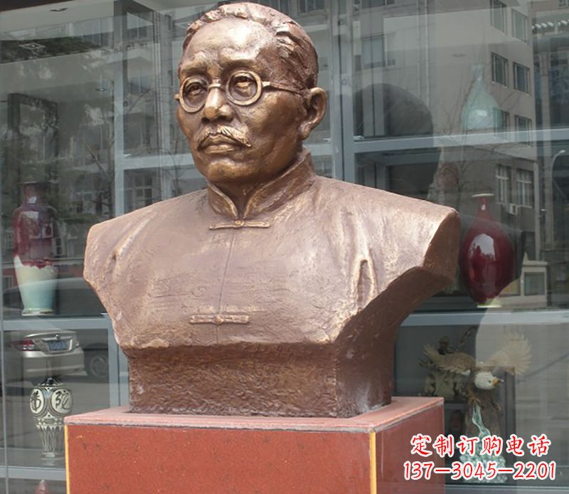 聊城蔡元培胸像人物铜雕