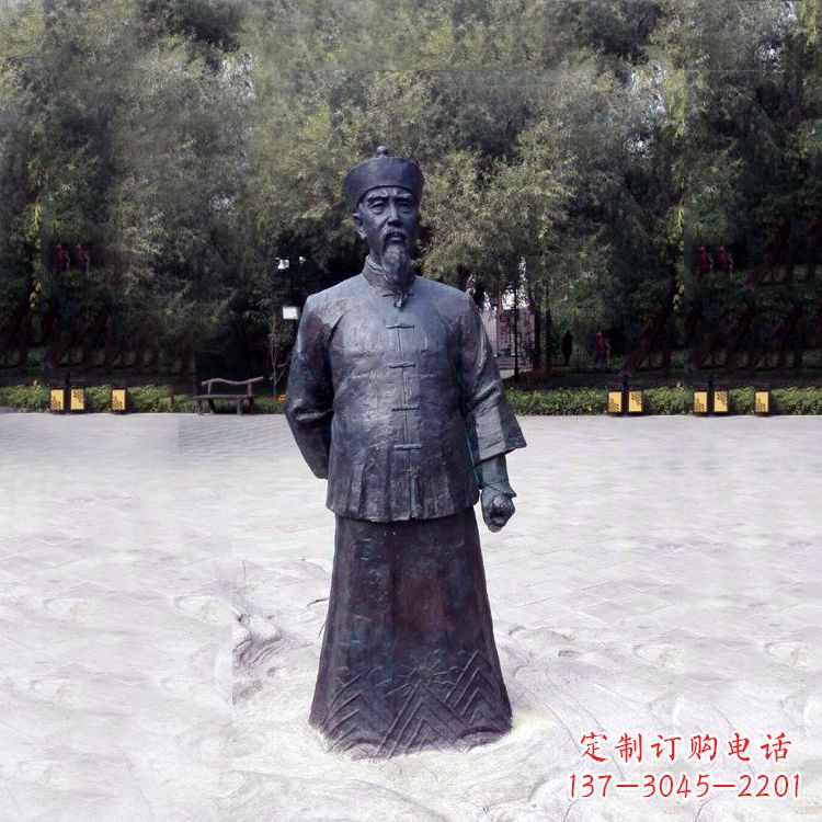 聊城曾国藩铜像中国晚清名臣的荣耀