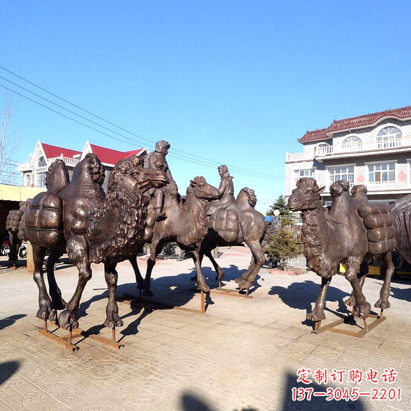聊城茶马古道骆驼队情景雕塑