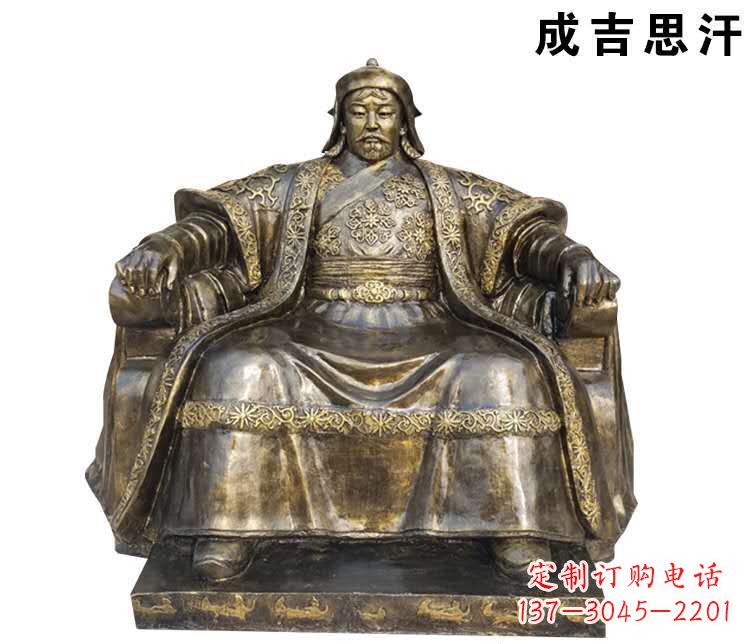聊城成吉思汗英雄的雕像