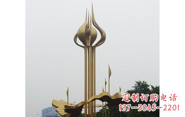 聊城莲花雕塑缔造城市精神之家