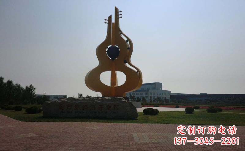 聊城城市的不锈钢葫芦雕塑