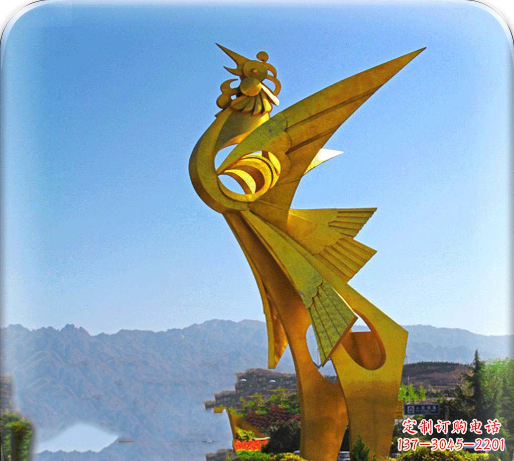 聊城城市美化之翅——凤凰景观雕塑