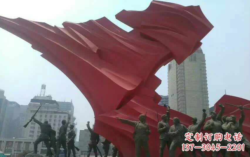 聊城大型不锈钢红军雕塑——见证历史荣光