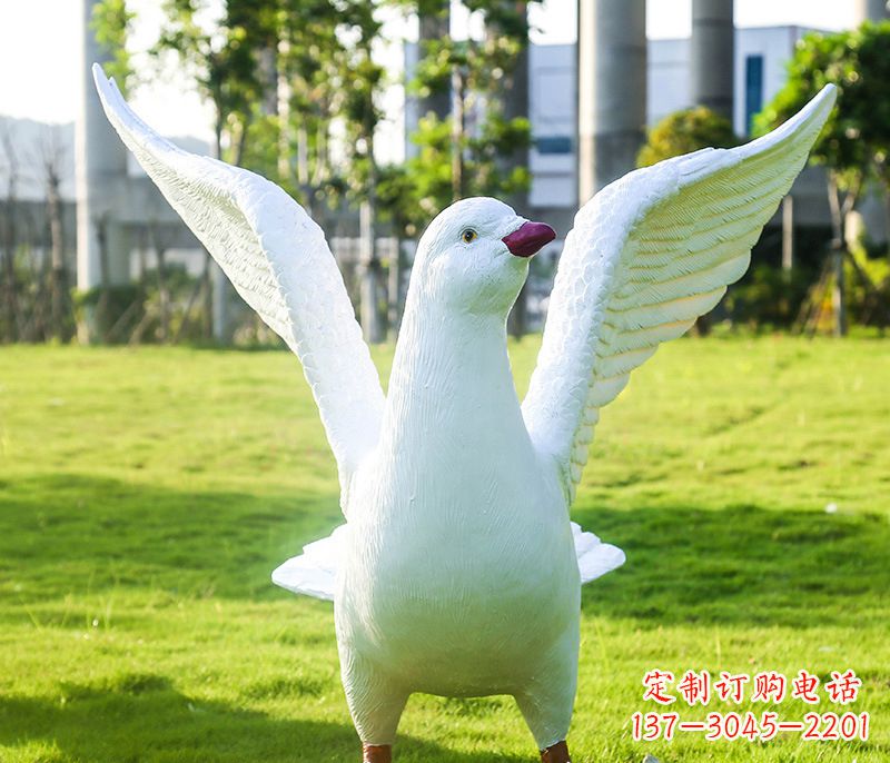 聊城城市雕塑和平鸽