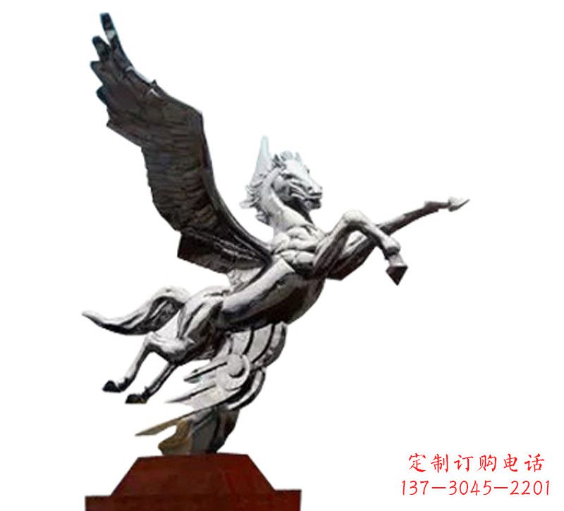 聊城城市飞马不锈钢雕塑像