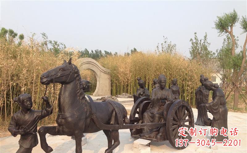 聊城城市公园的马车雕塑