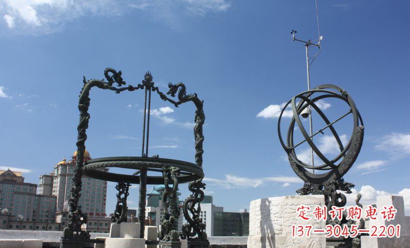 聊城浑天仪雕塑,见证着城市的历史