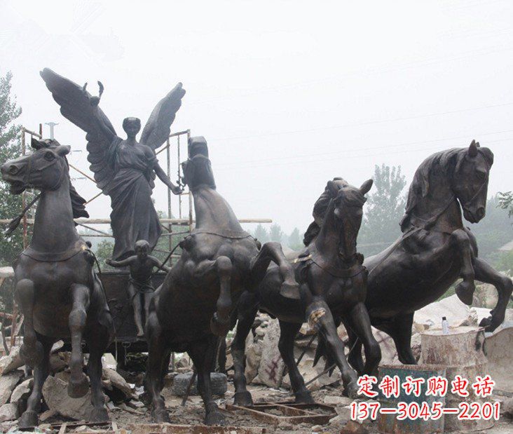聊城城市广场战马铜雕摆件 (3)
