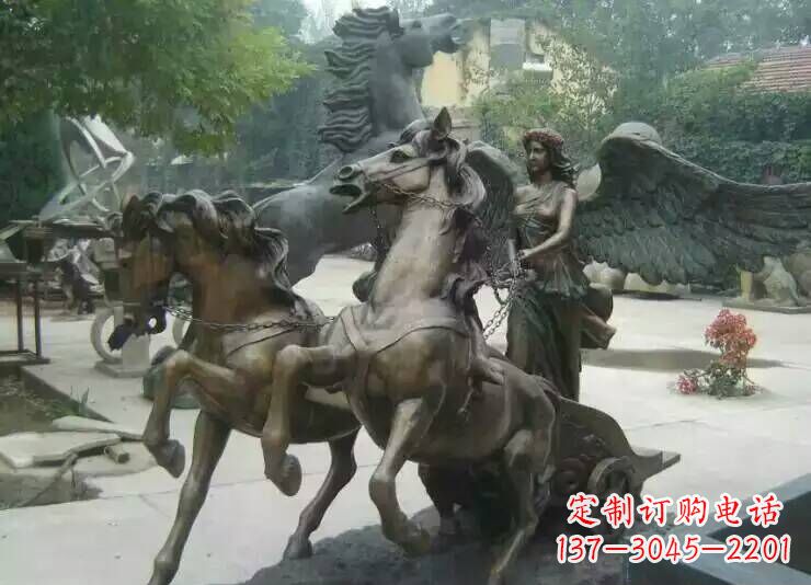 聊城马雕塑城市广场的一道美丽风景线
