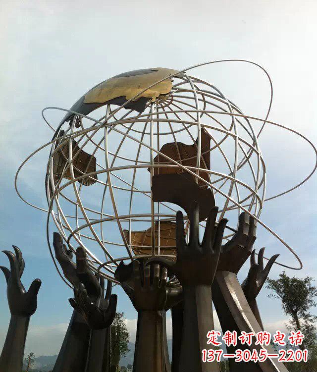 聊城石家庄的地球雕塑一个城市的精神象征