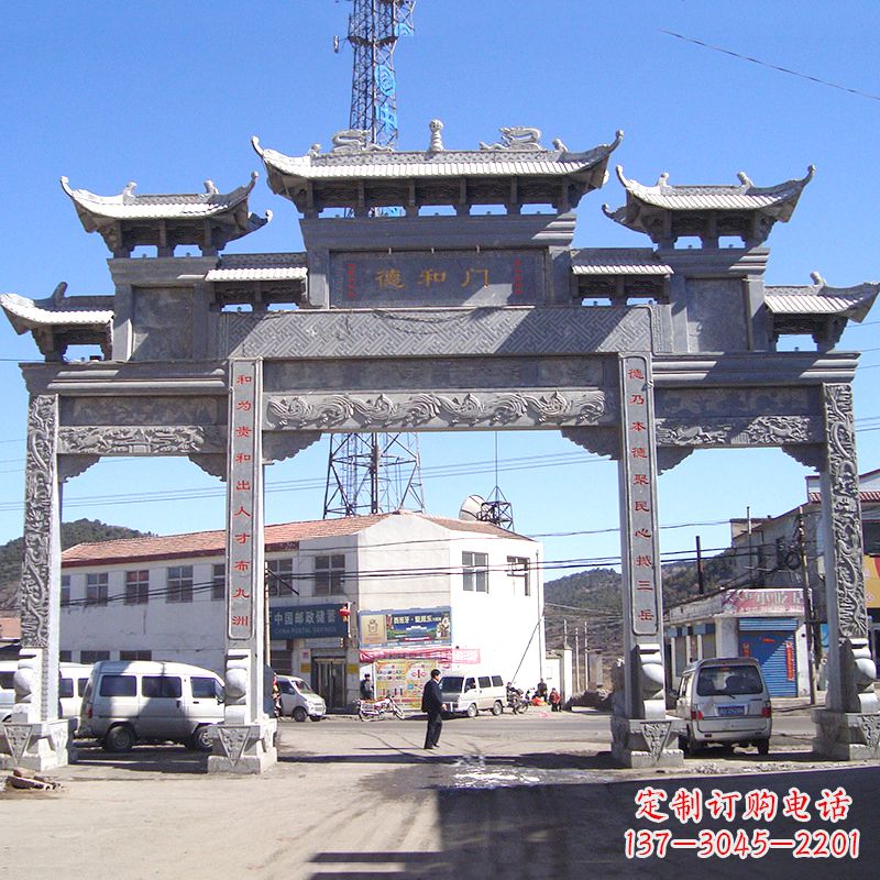 聊城中国古代的牌楼雕塑——传承着历史文化的精髓