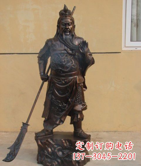 聊城关公雕塑祝福人们的神灵