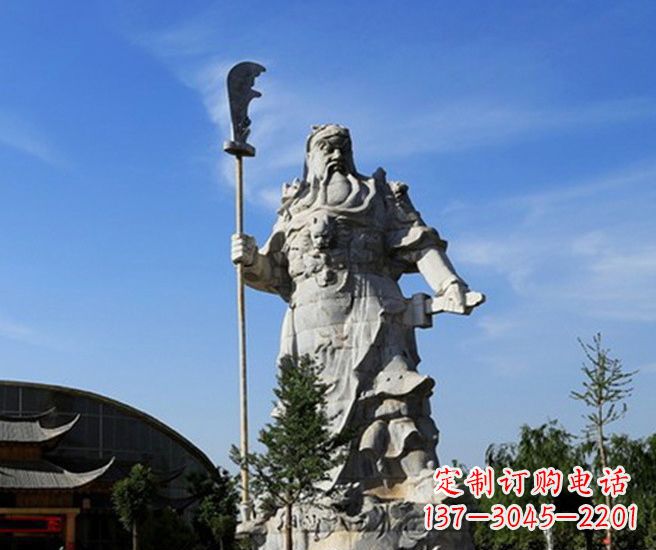 聊城关公雕塑持刀武财神