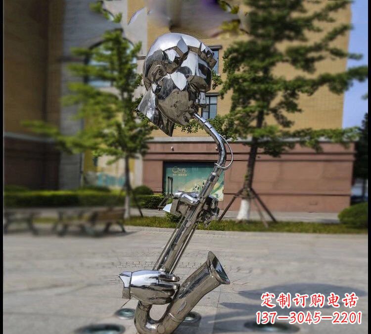 聊城不锈钢萨克斯雕塑——展示音乐家的精神