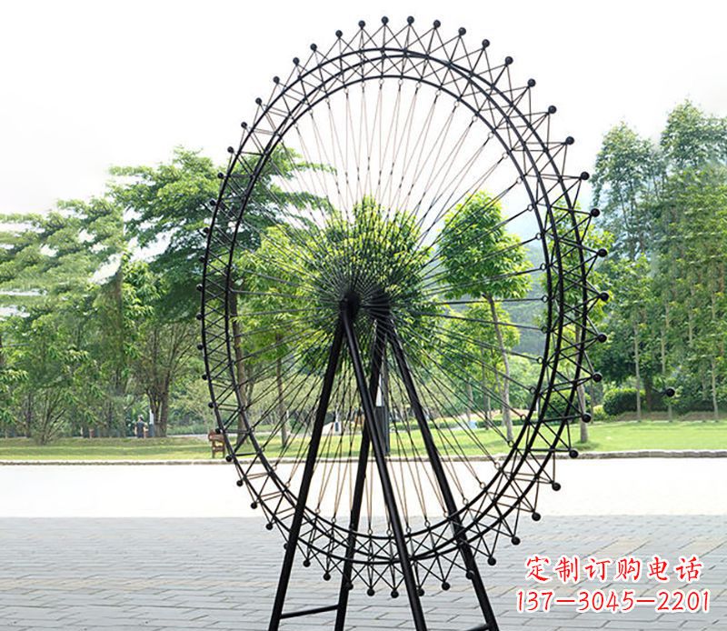 聊城不锈钢摩天轮雕塑视觉与空间的结合