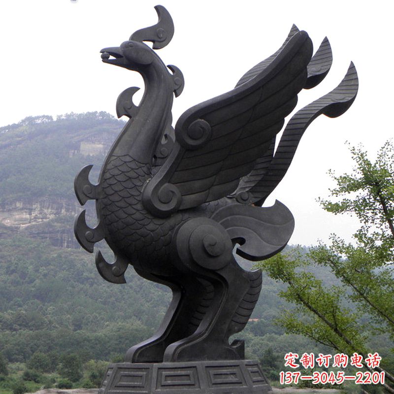 聊城凤凰铜雕传承古神兽之美
