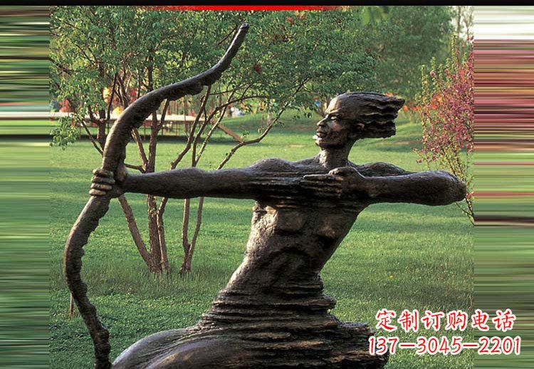聊城抽象后羿射日铜雕