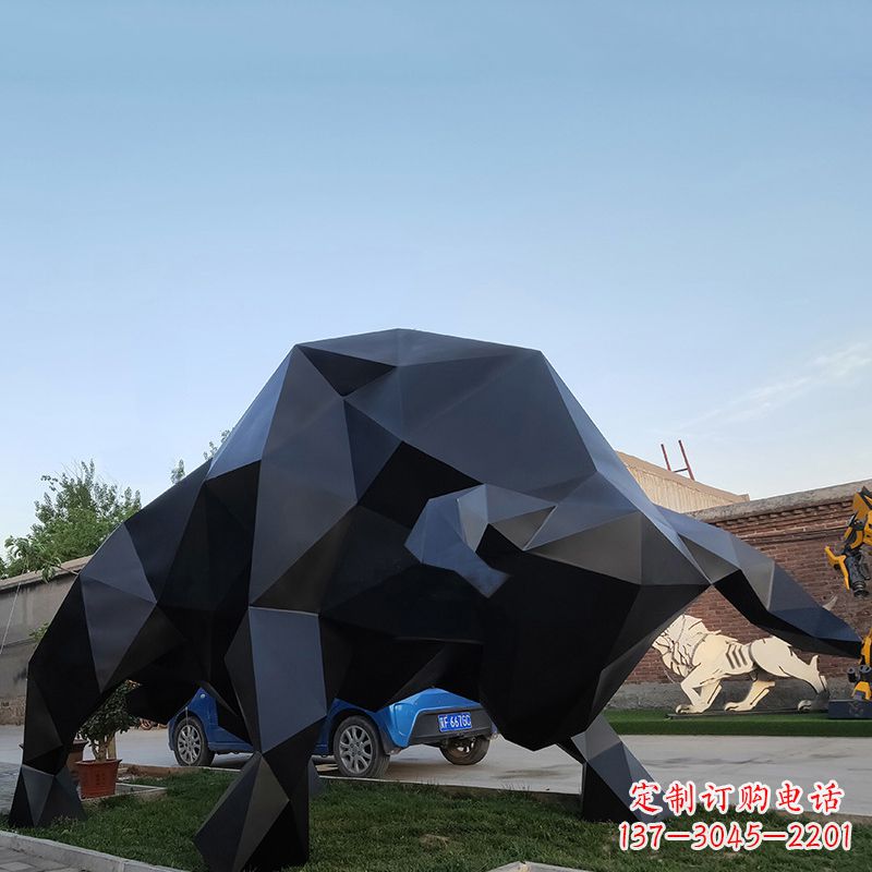 聊城华尔街牛大型玻璃钢动物雕塑