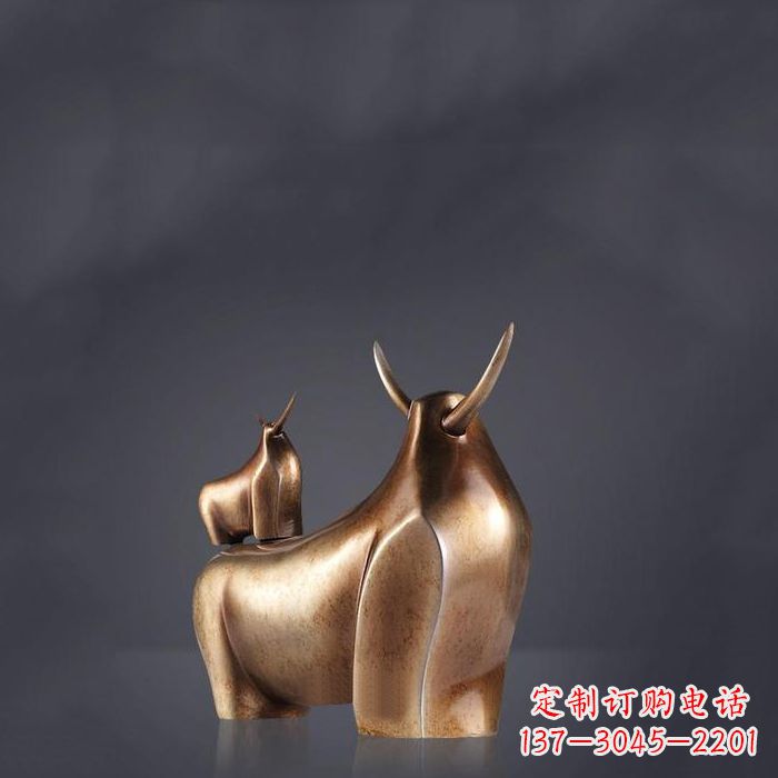 聊城精美不锈钢生肖牛雕塑