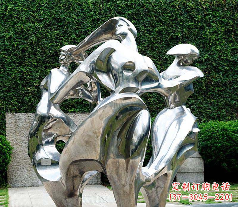 聊城抽象女性的魅力不锈钢景观雕塑