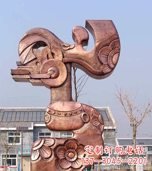 聊城抽象皮影戏人物铜雕
