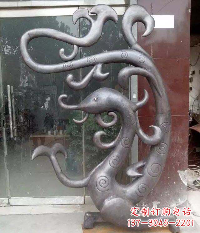 聊城抽象蛇景观动物铜雕
