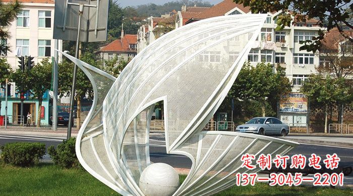 聊城抽象天鹅不锈钢动物雕塑