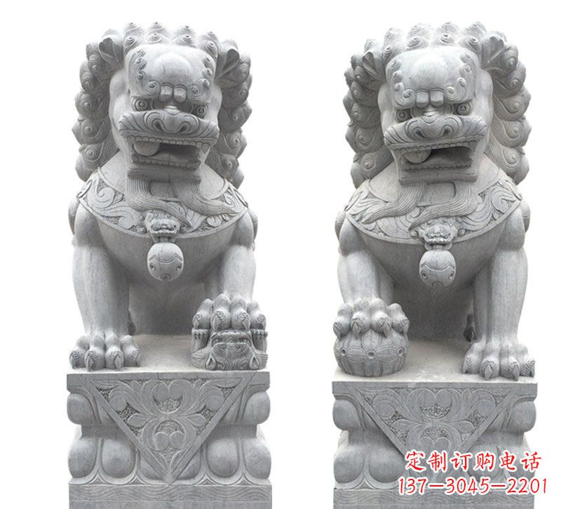 聊城传统狮子石雕