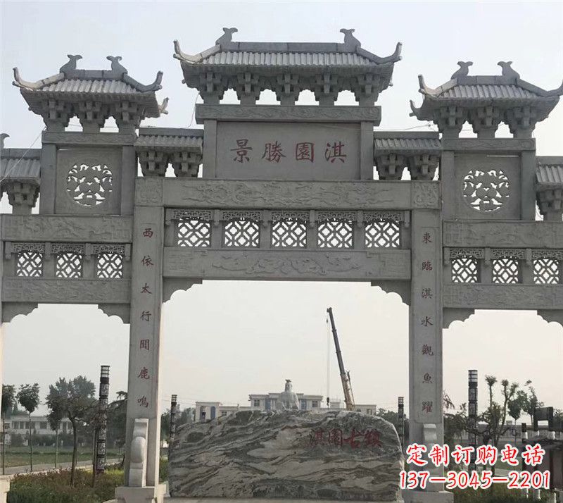 聊城中国传统石牌坊雕塑