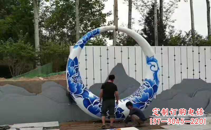 聊城创意月亮雕塑广场雕塑户外摆件