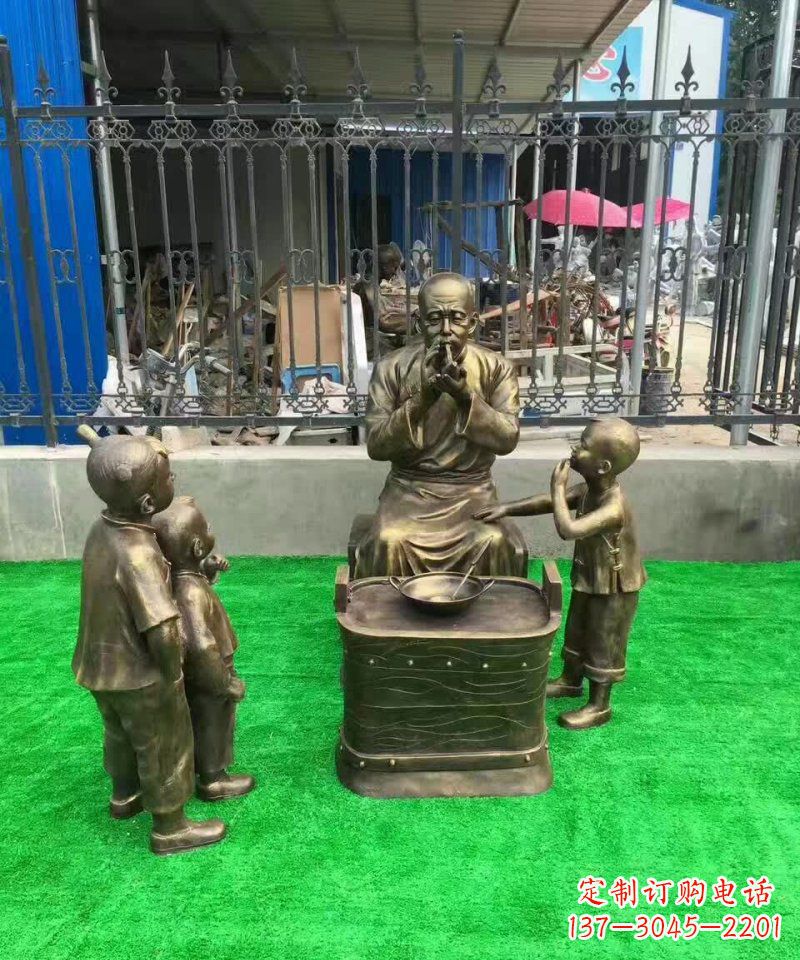 聊城传统糖人铜雕——赞美传统文化的艺术精品