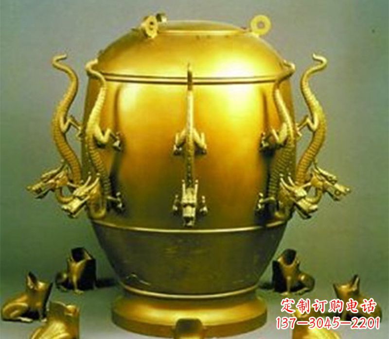 聊城纯铜古天文仪器地震仪地动仪铸铜雕塑