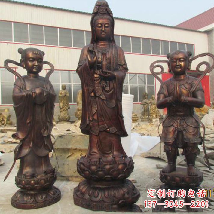 聊城纯铜观音菩萨雕塑佛家艺术的精粹