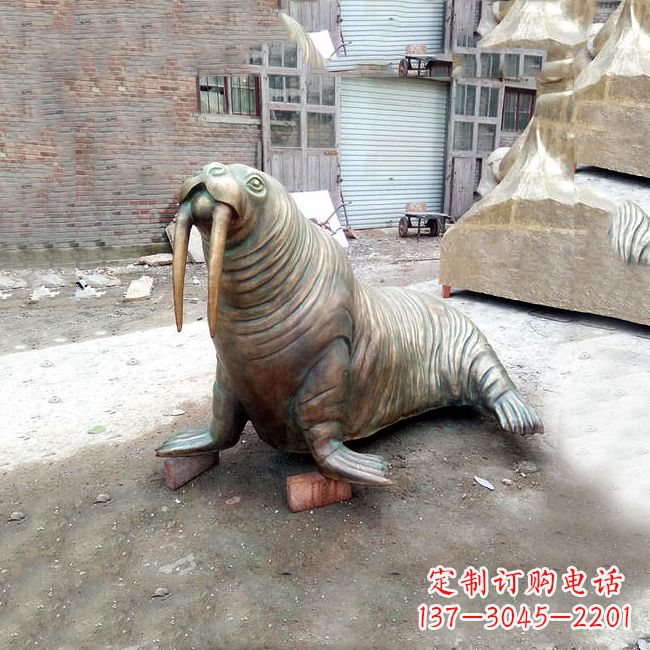 聊城纯铜海豹雕塑