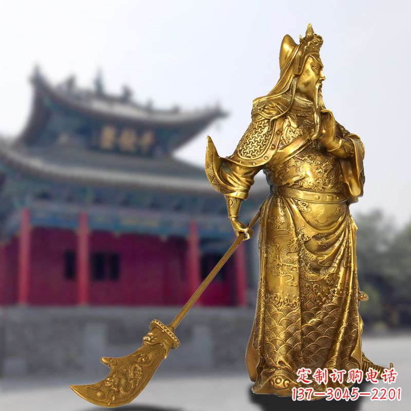 聊城铜雕关羽传承精神气质