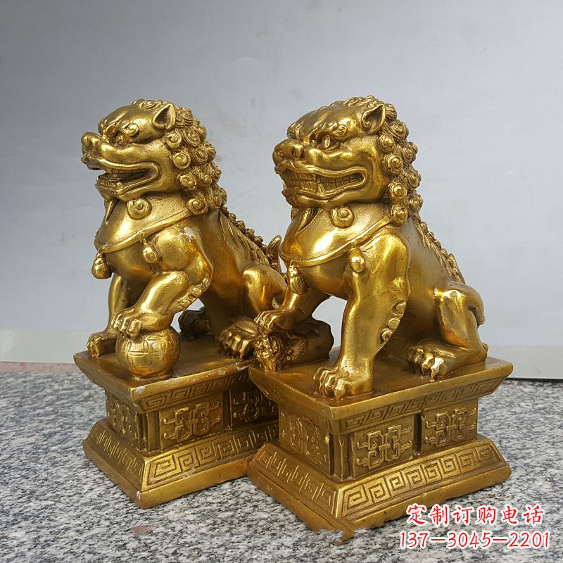 聊城纯铜天安门狮子