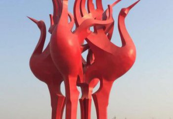聊城仙鹤雕塑一座城市的标志