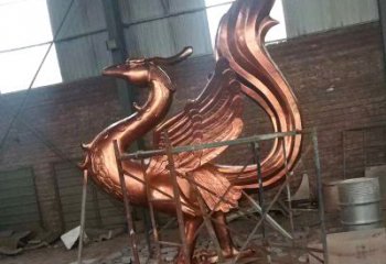 聊城朱雀神兽纯铜陵光神君雕塑