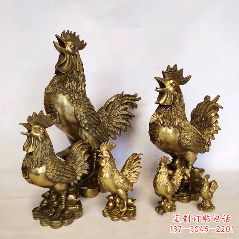 聊城鸡雕塑纯铜打造的精美艺术品