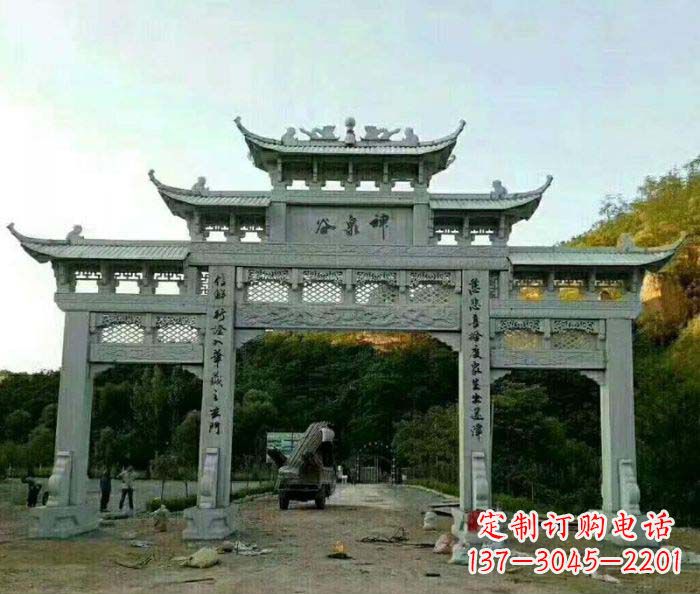 聊城村口石雕牌楼千百年文化瑰宝
