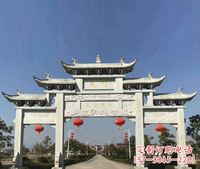 聊城传承百年,村口牌楼雕塑的历史