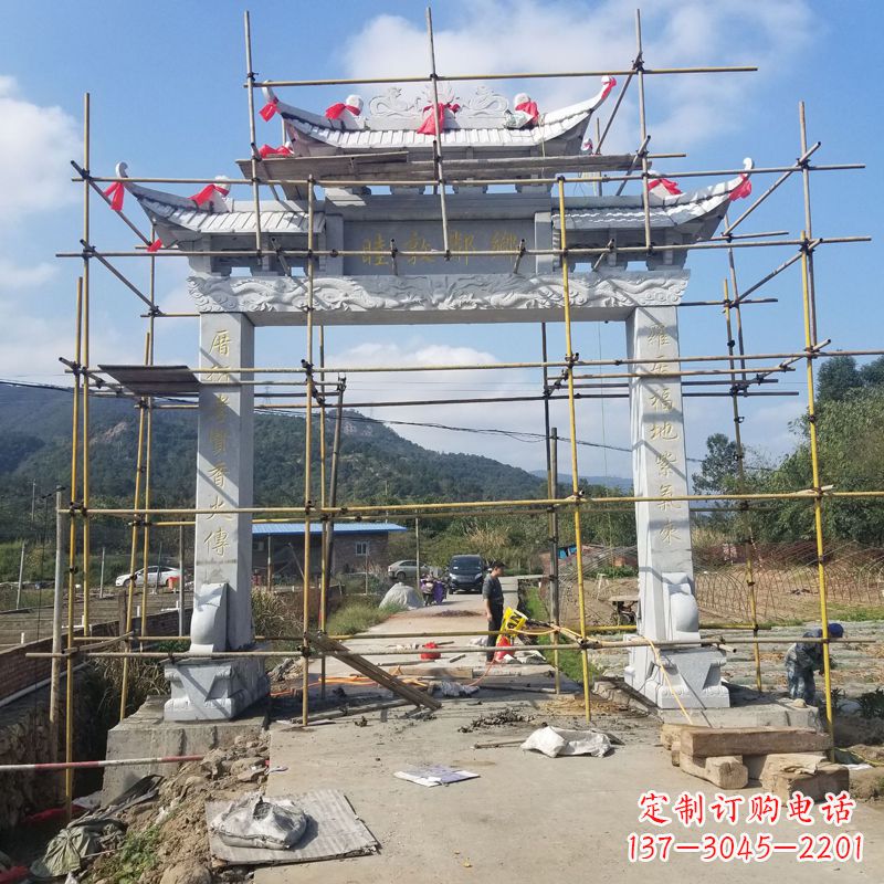 聊城村庄石牌坊雕塑传承民间文化