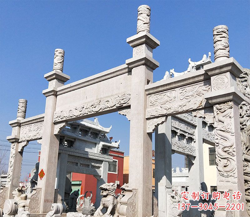 聊城村庄牌坊石雕——记录着悠久历史的传承