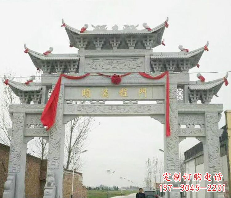 聊城牌坊雕塑纪念历史,传承文化